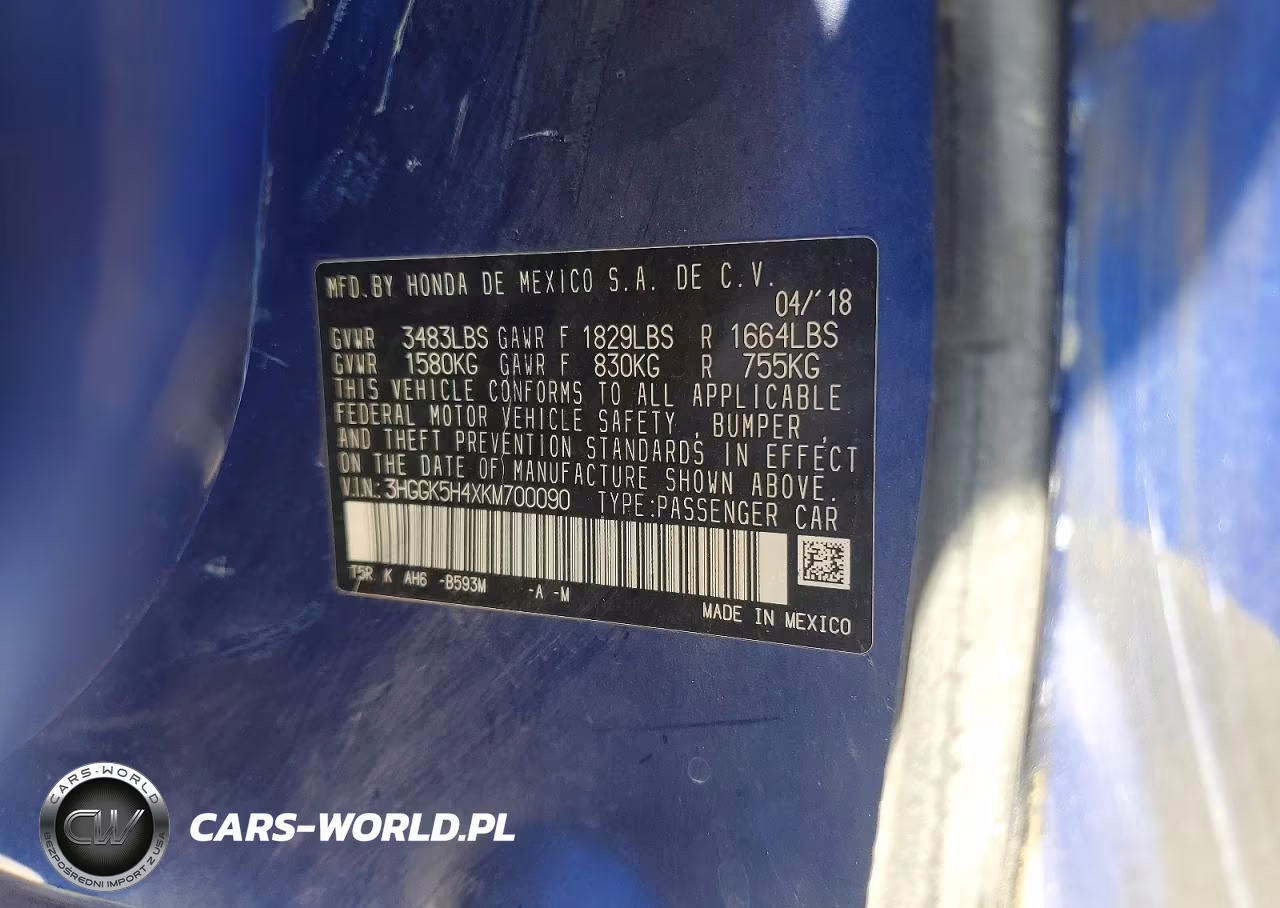 2019 Honda Fit Lx VIN:3HGGK5H4XKM700090 - 12