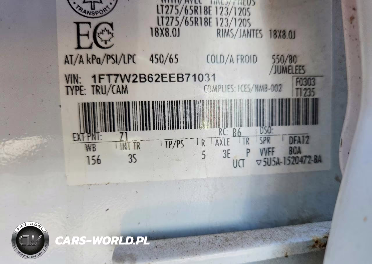 2014 Ford F250 Super Duty VIN:1FT7W2B62EEB71031 - 12