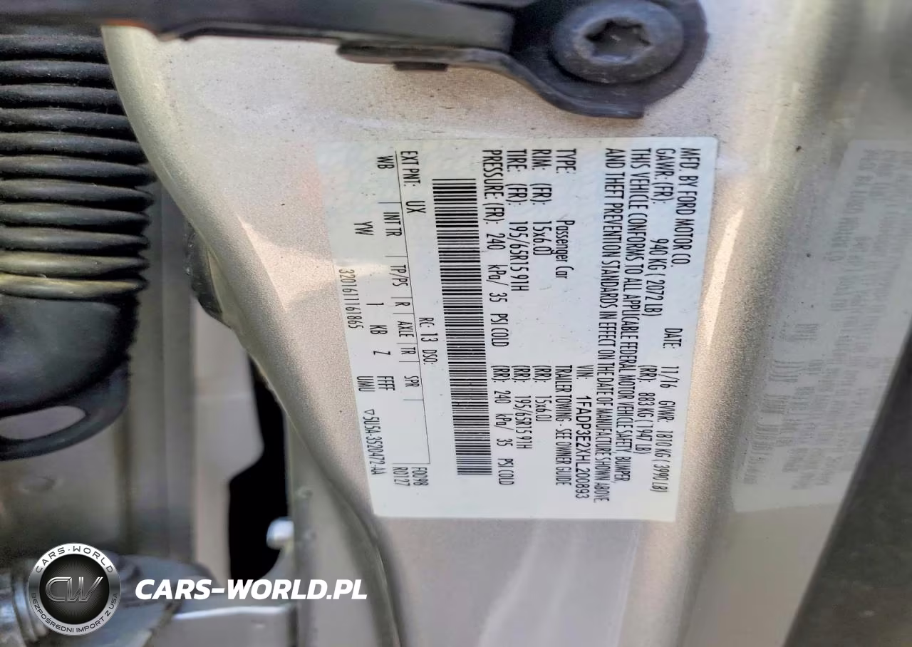 2017 Ford Focus S VIN:1FADP3E2XHL200893 - 13