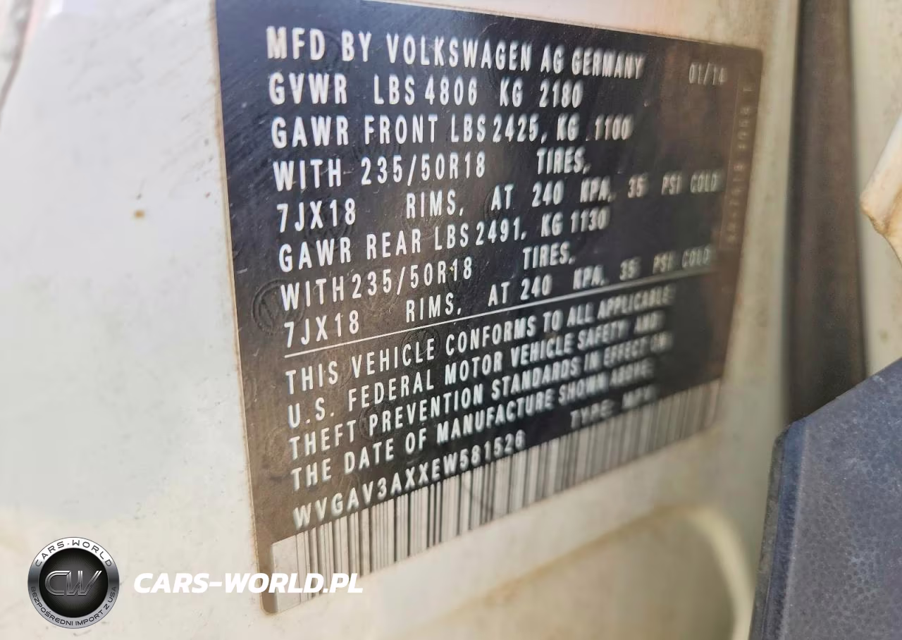 2014 Volkswagen Tiguan S VIN:WVGAV3AXXEW581526 - 13