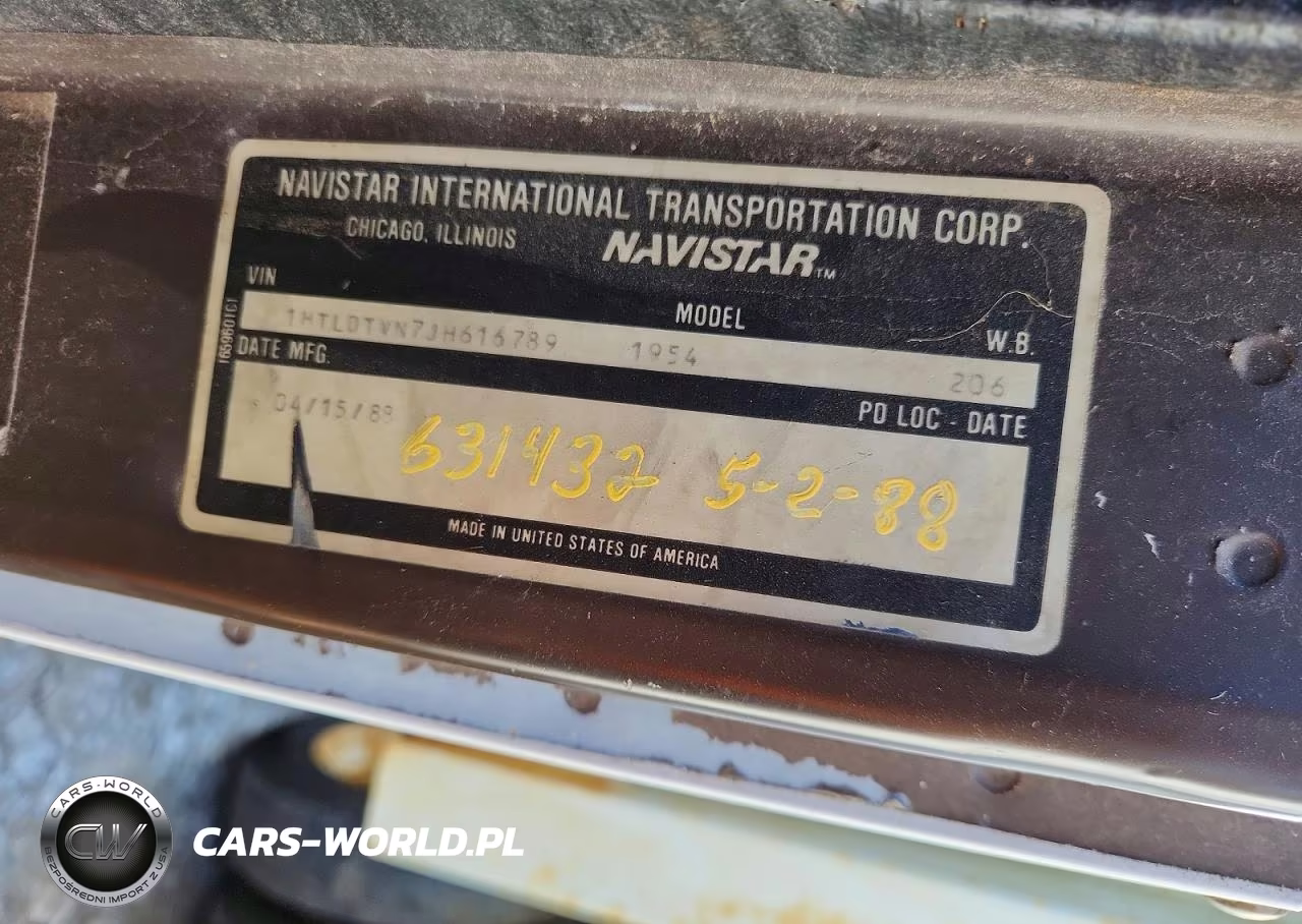 1988 International 1954 Refuse Truck VIN:1HTLDTVN7JH616789 - 10