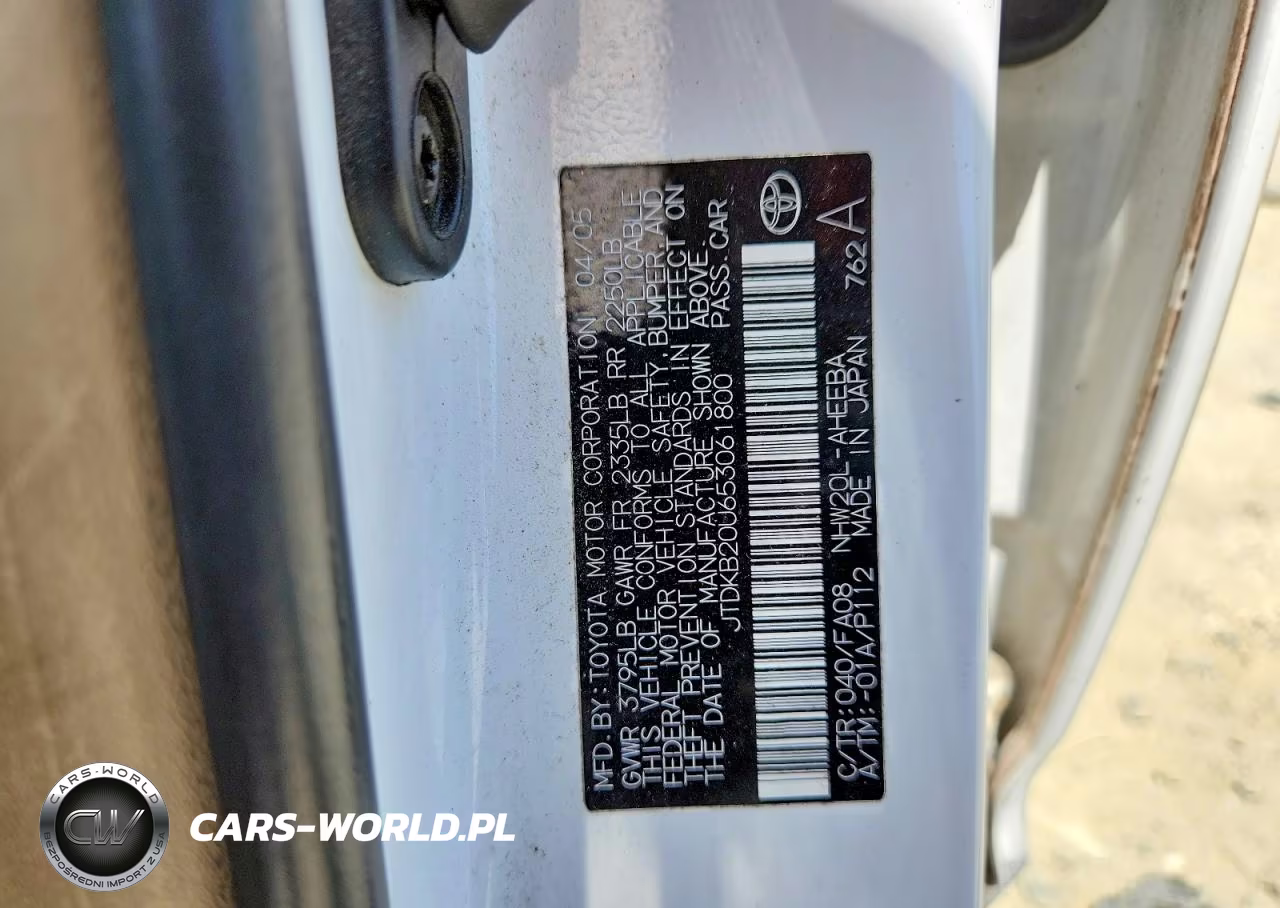 2005 Toyota Prius Base VIN:JTDKB20U653061800 - 12