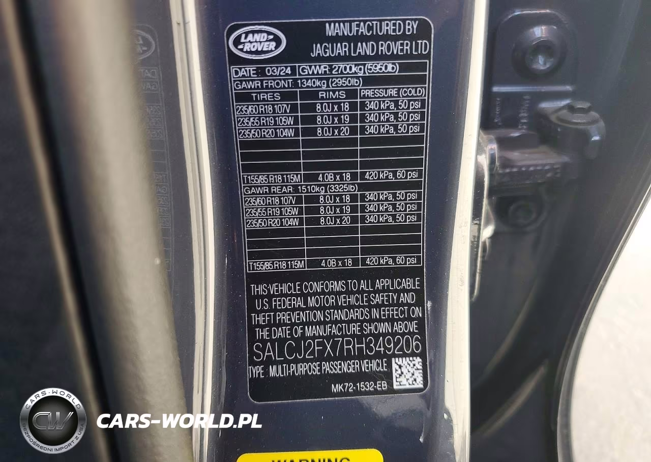 2024 Land Rover Discovery Sport S VIN:SALCJ2FX7RH349206 - 13