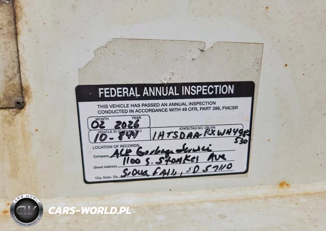 1998 International 4900 Refuse Truck VIN:1HTSDAARXWH498530 - 10