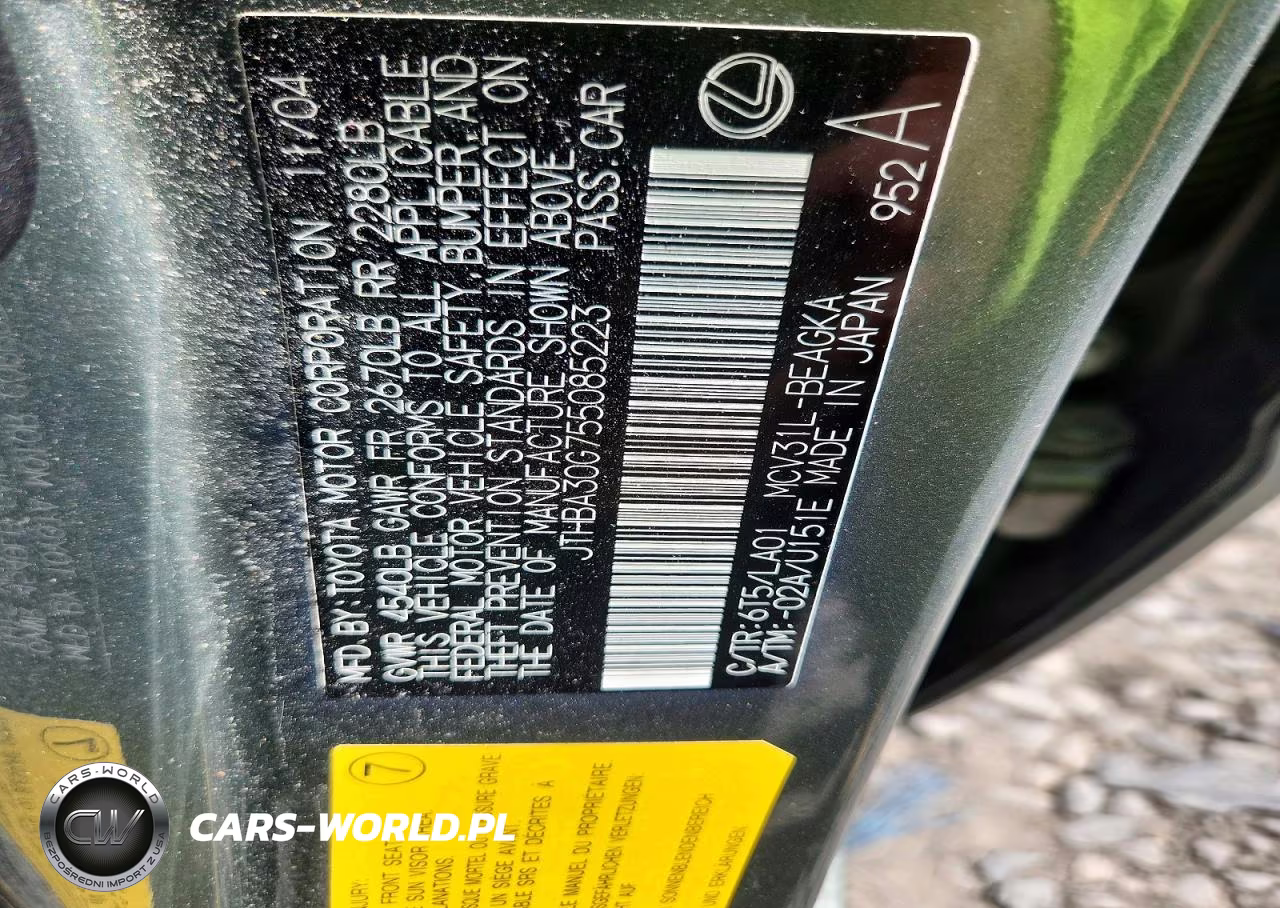 2005 Lexus Es 330 VIN:JTHBA30G755085223 - 12