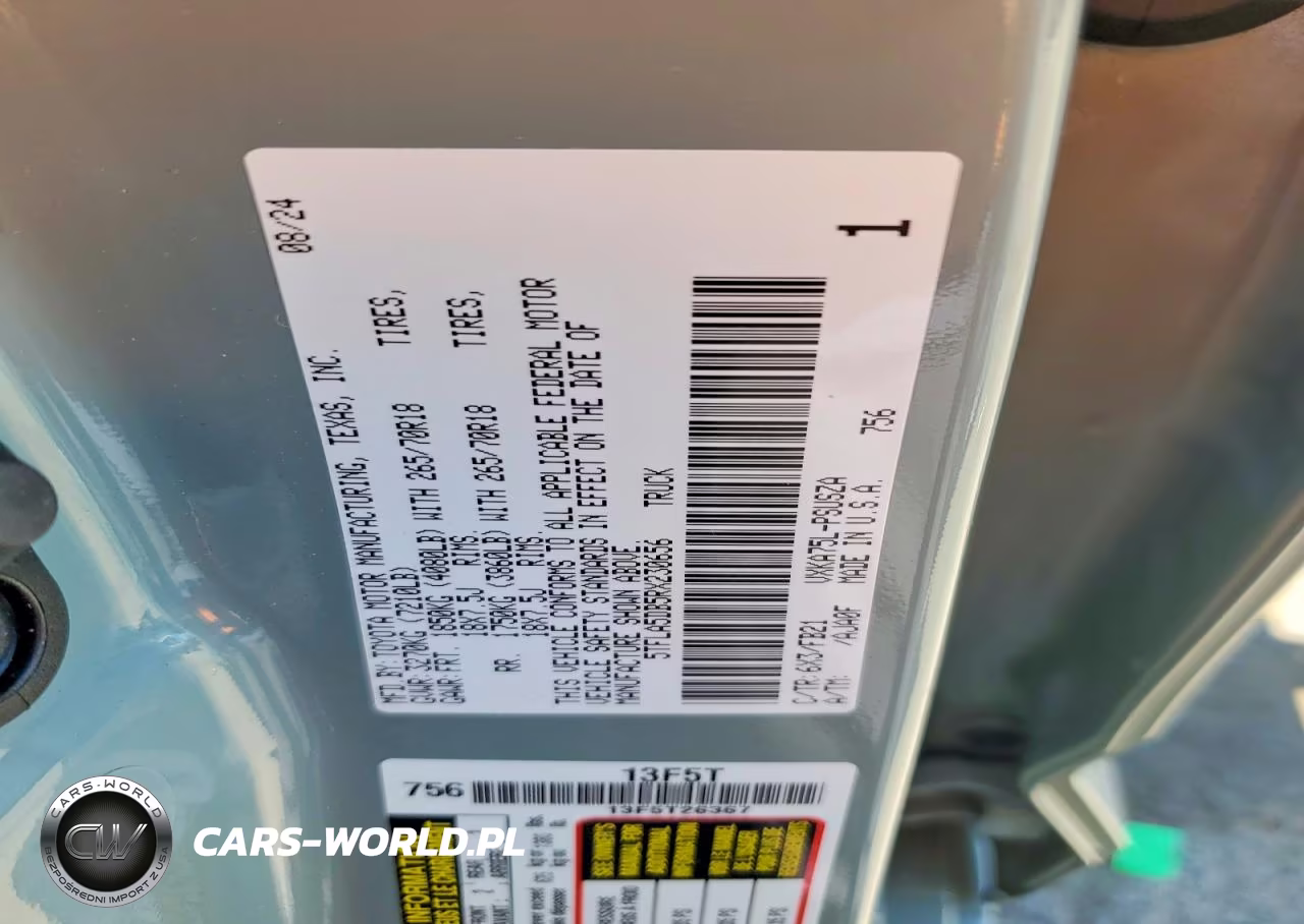2024 Toyota Tundra VIN:5TFLA5DB5RX230656 - 12