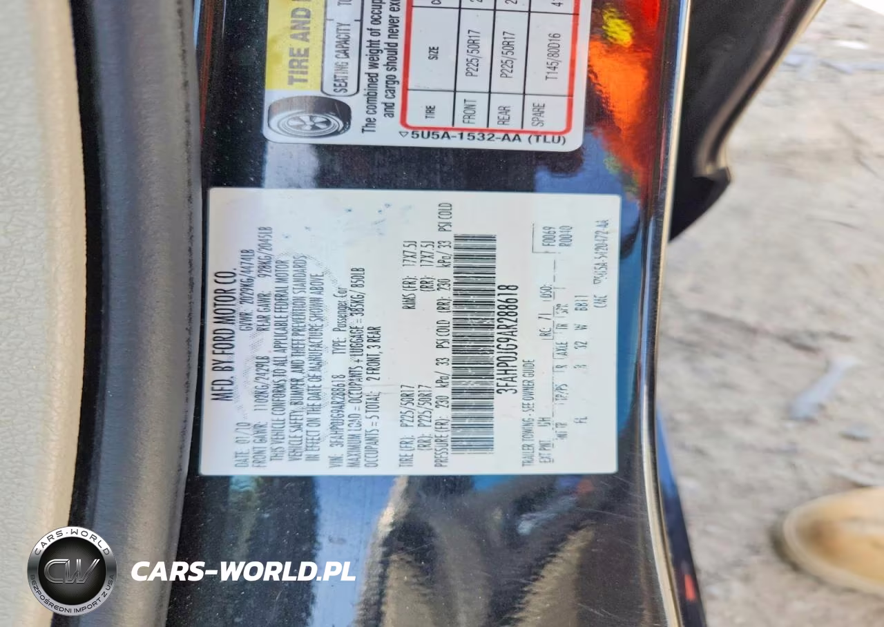 2010 Ford Fusion Sel VIN:3FAHP0JG9AR288618 - 12