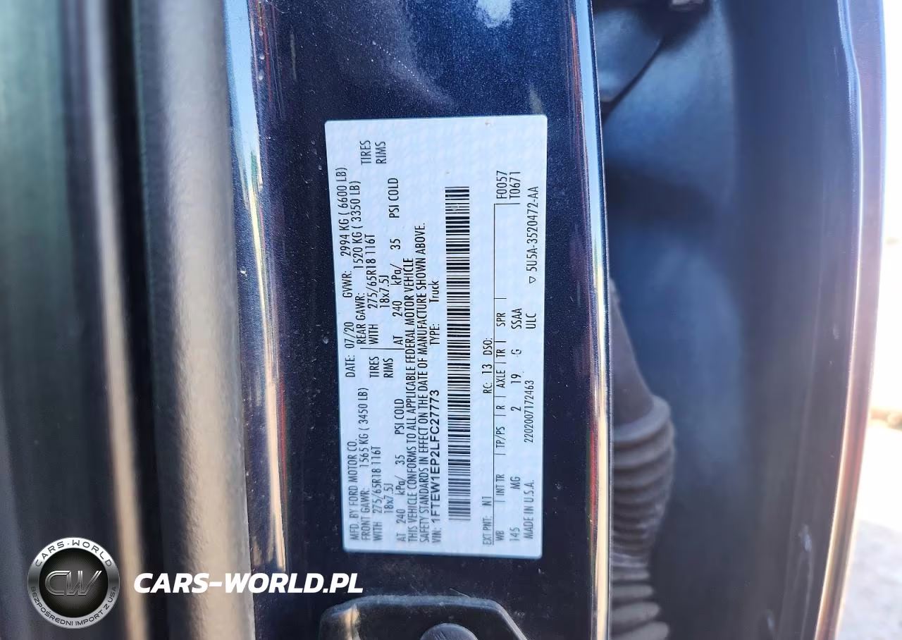 2020 Ford F150 Supercrew VIN:1FTEW1EP2LFC27773 - 13