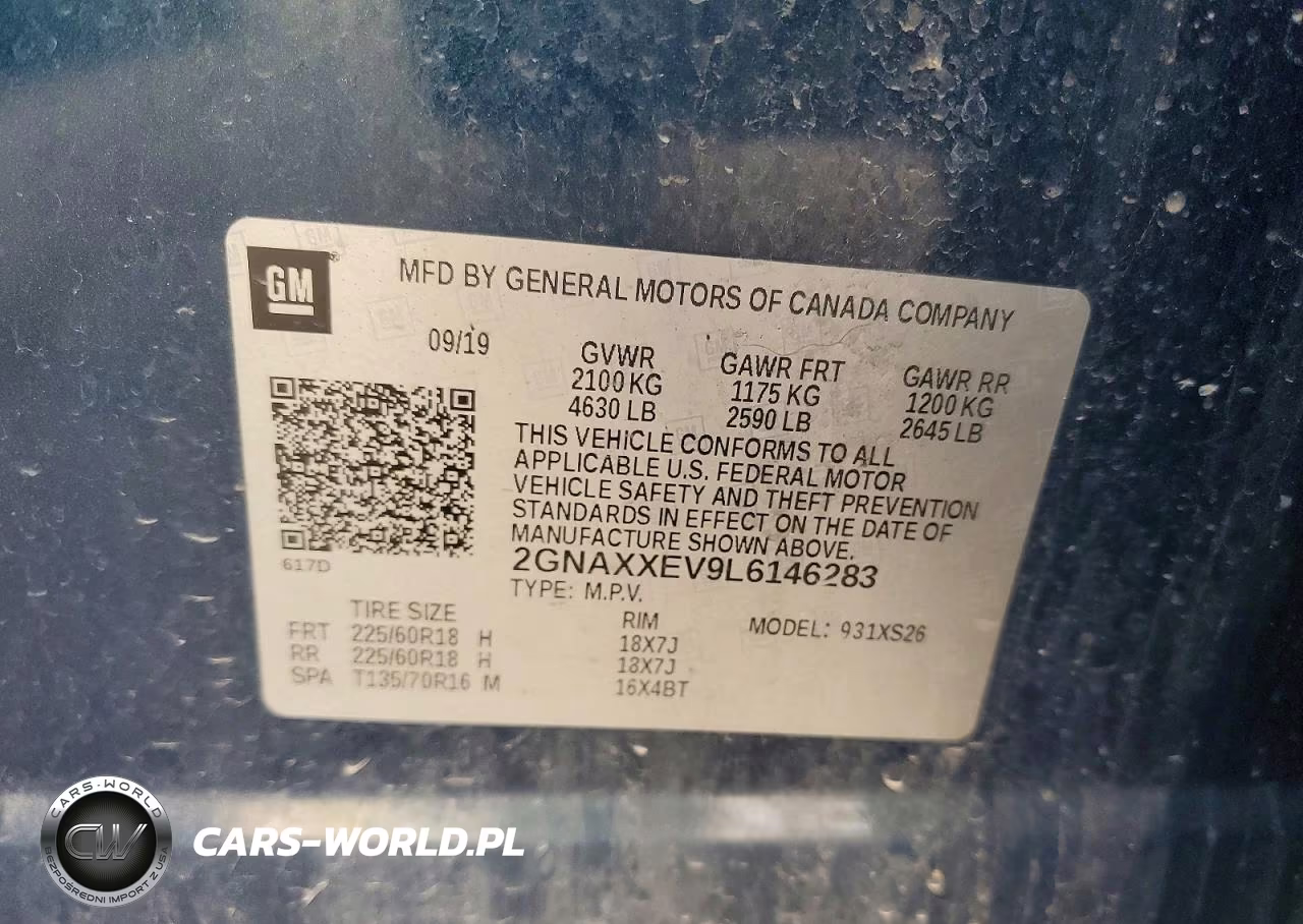 2020 Chevrolet Equinox Premier VIN:2GNAXXEV9L6146283 - 13
