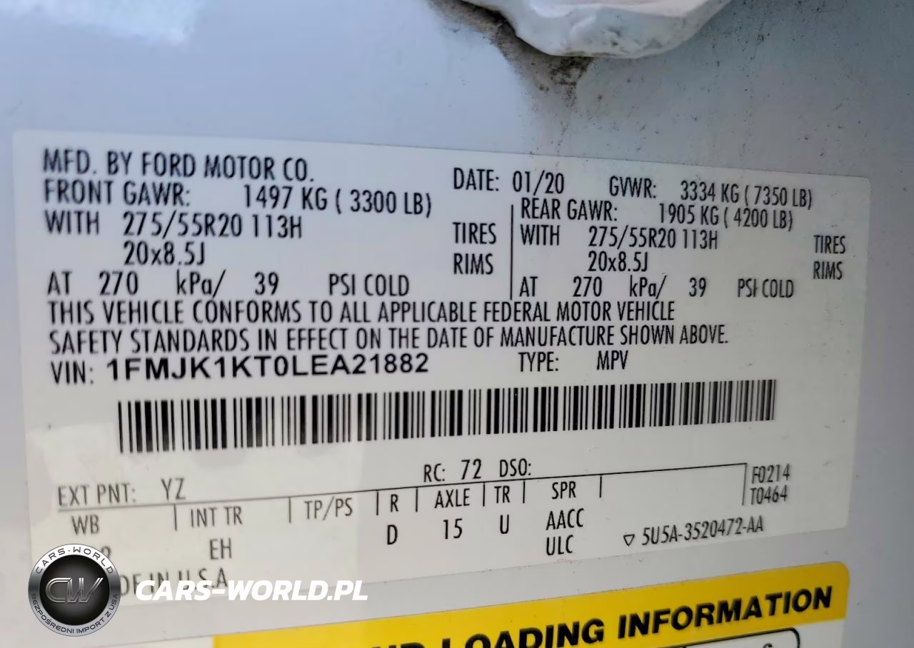 2020 Ford Expedition Max Limited VIN:1FMJK1KT0LEA21882 - 13