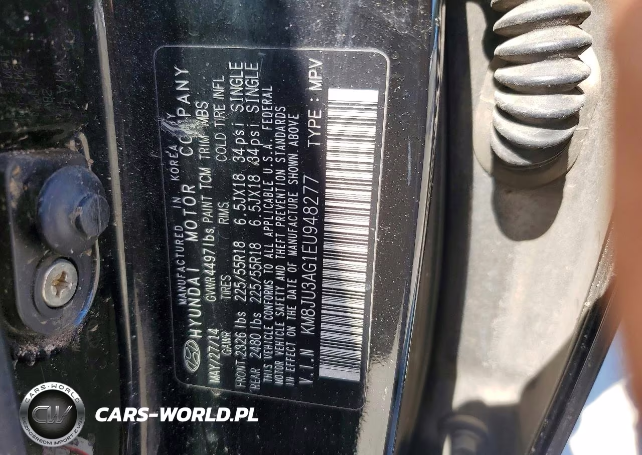 2014 Hyundai Tucson Limited VIN:KM8JU3AG1EU948277 - 13