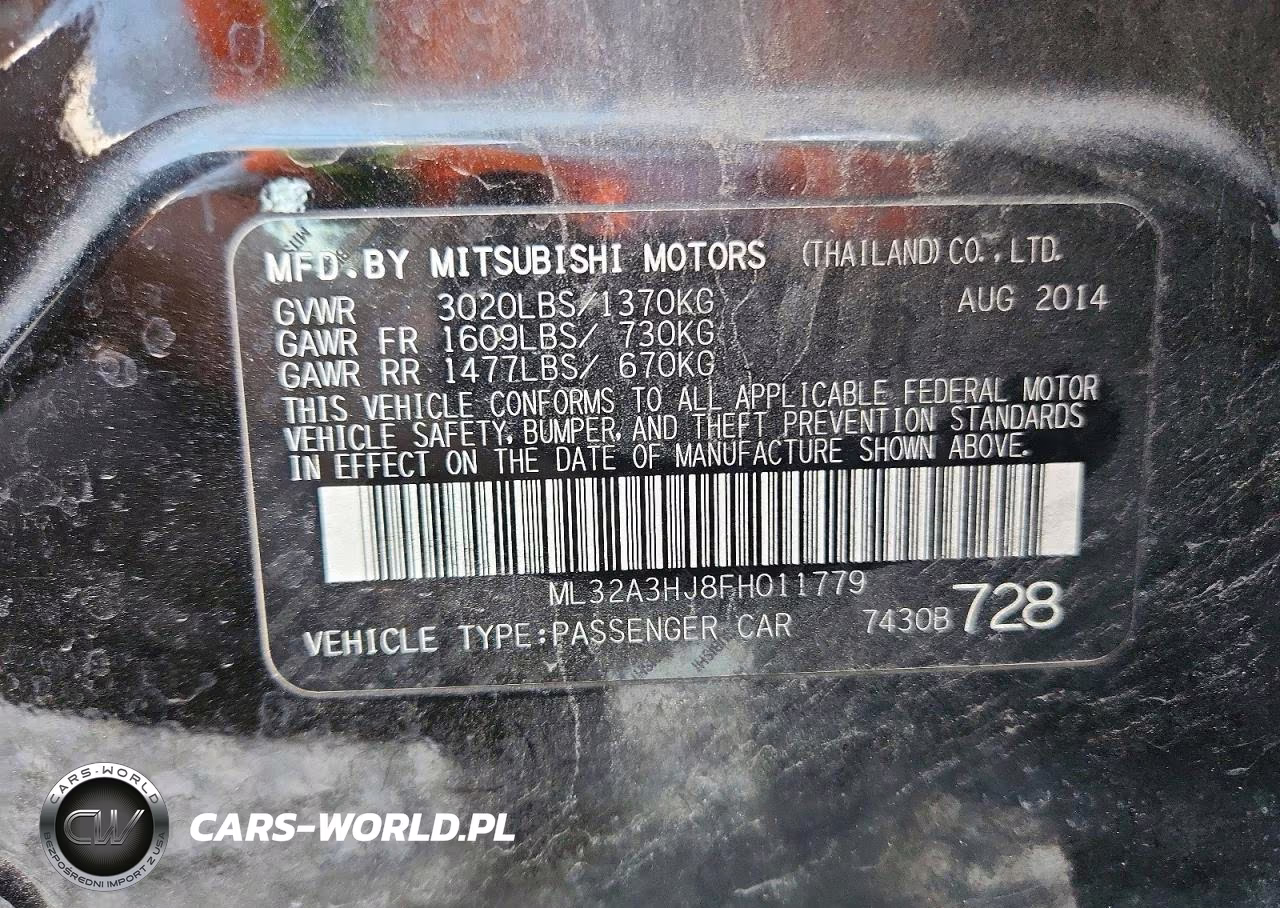 2015 Mitsubishi Mirage De VIN:ML32A3HJ8FH011779 - 13