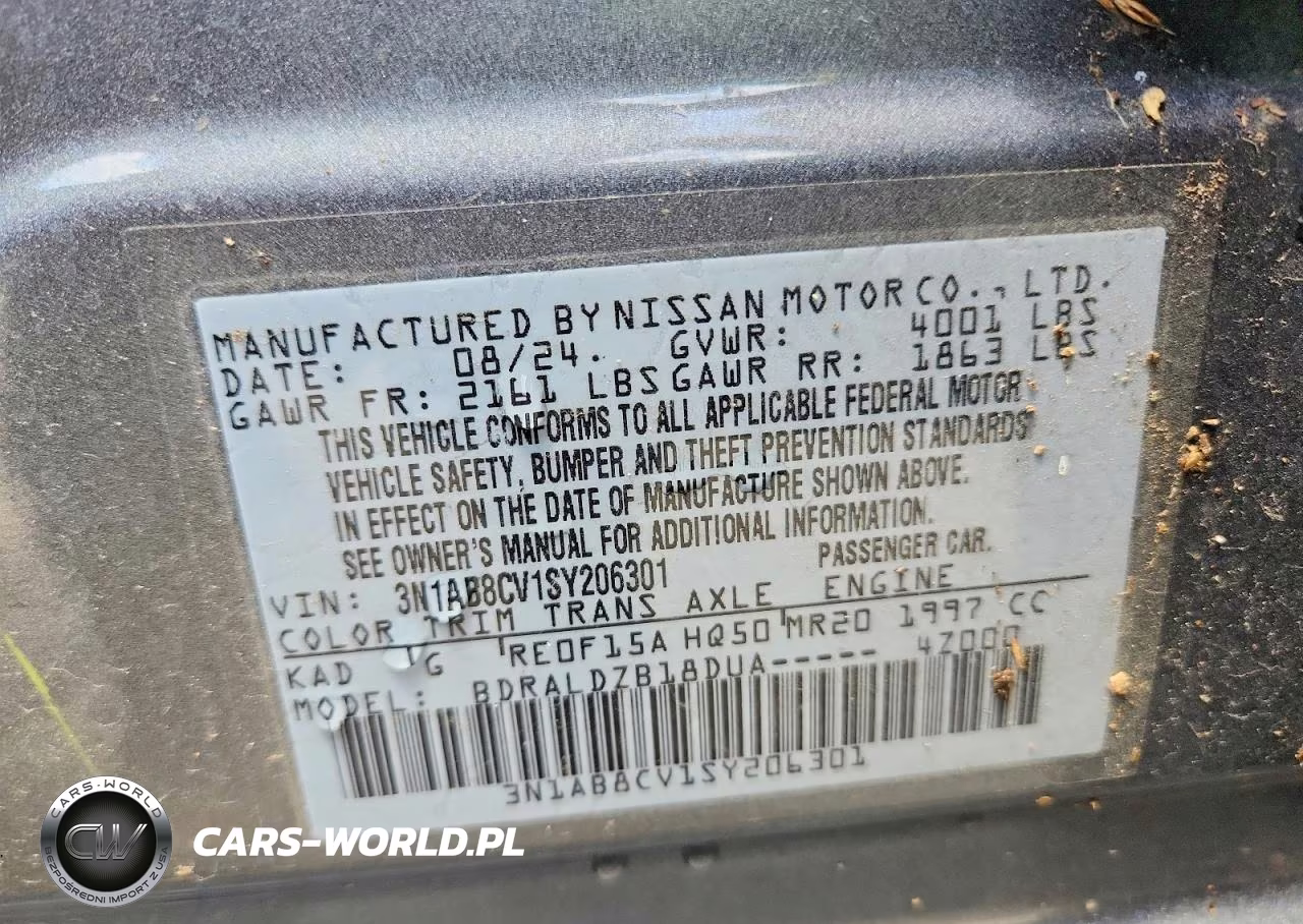 2025 Nissan Sentra Sv VIN:3N1AB8CV1SY206301 - 12
