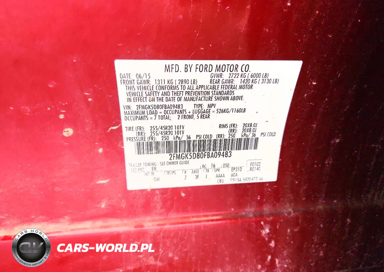 2015 Ford Flex Limited VIN:2FMGK5D80FBA09483 - 13