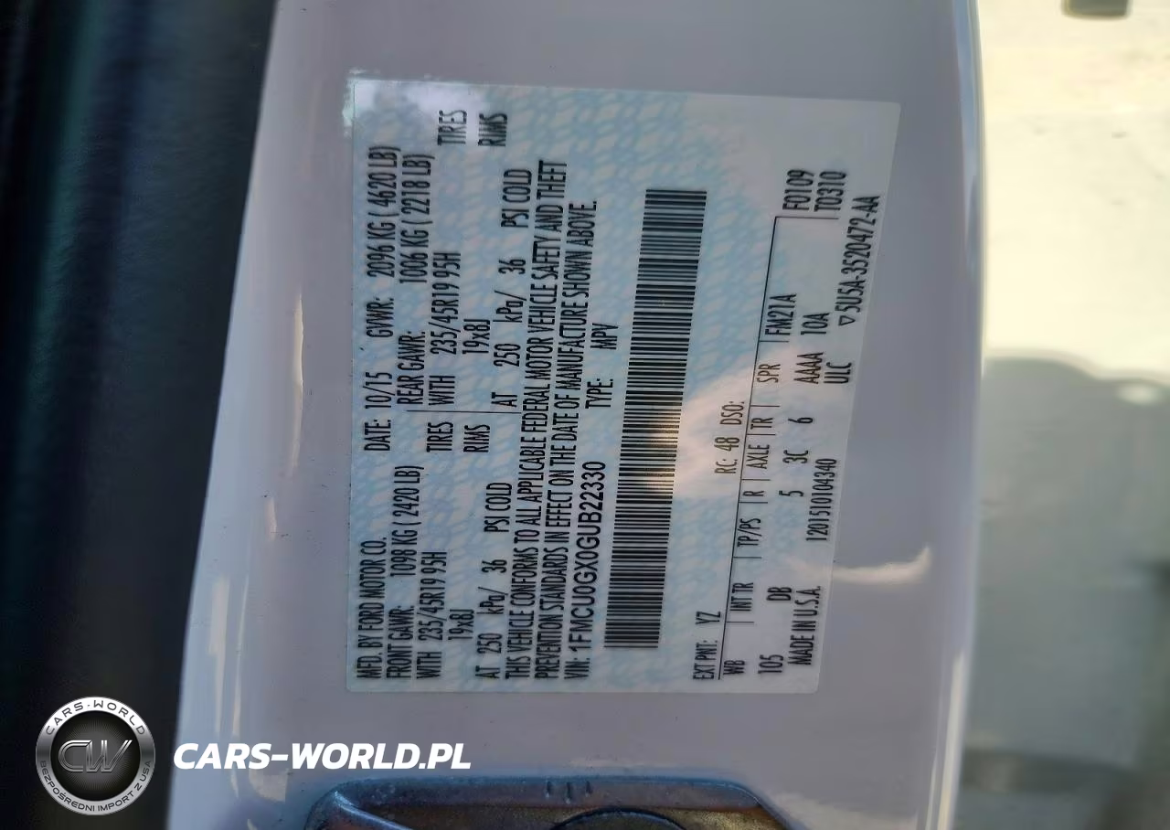 2016 Ford Escape Se VIN:1FMCU0GX0GUB22330 - 13
