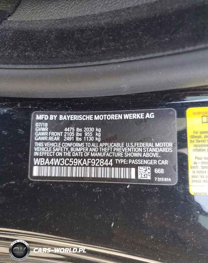 2019 BMW 430I VIN:WBA4W3C59KAF92844 - 12