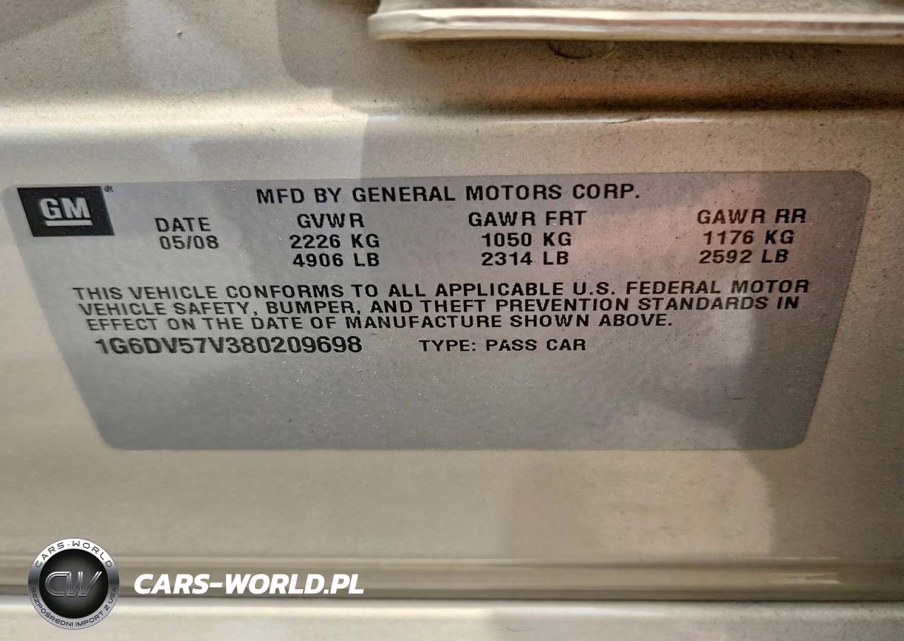 2008 Cadillac Cts Hi Feature V6 VIN:1G6DV57V380209698 - 12