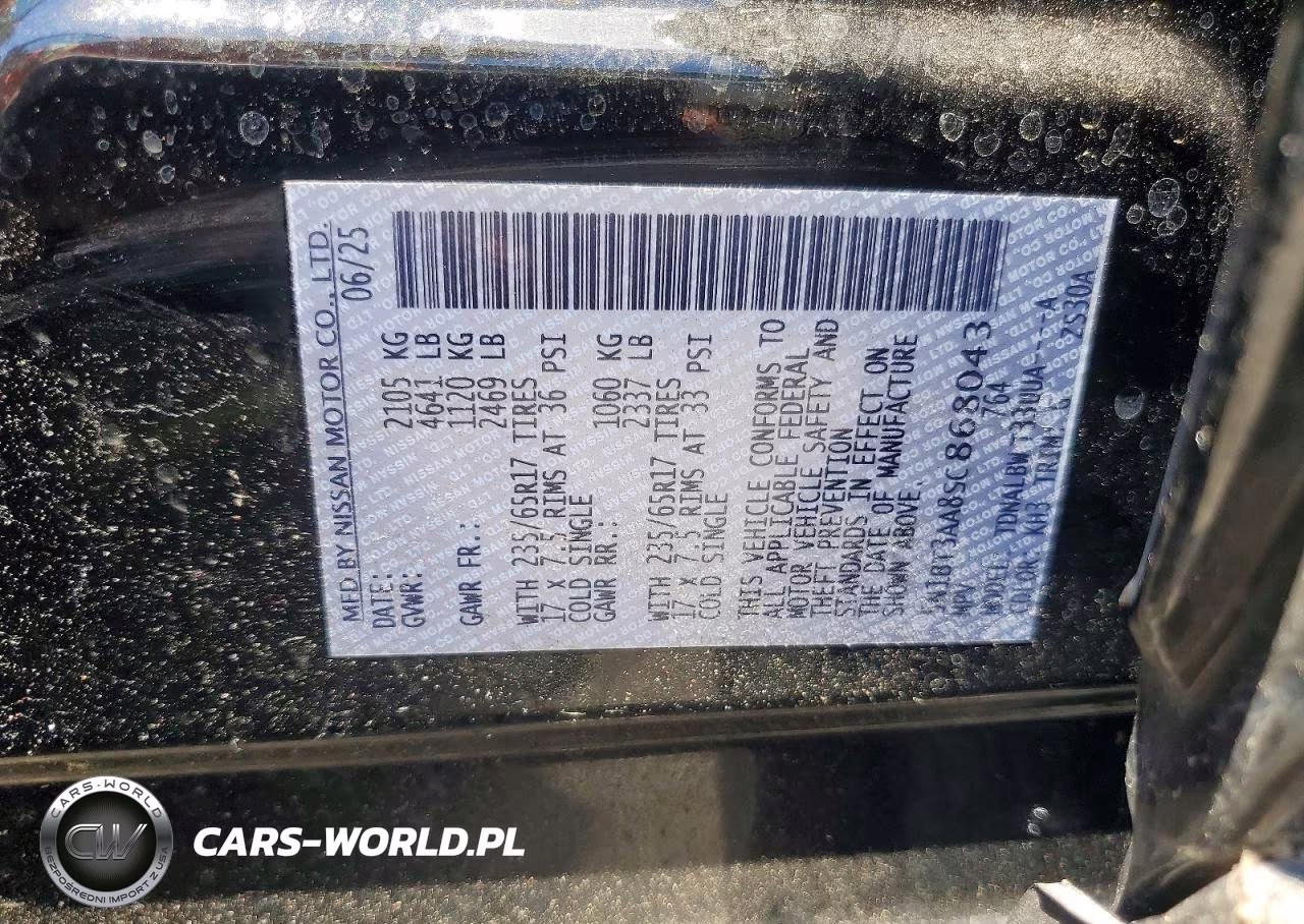 2025 Nissan Rogue S VIN:5N1BT3AA8SC868043 - 12