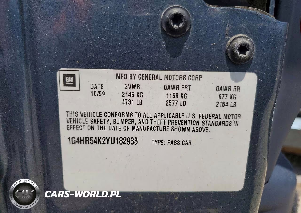 2000 Buick Lesabre Limited VIN:1G4HR54K2YU182933 - 13