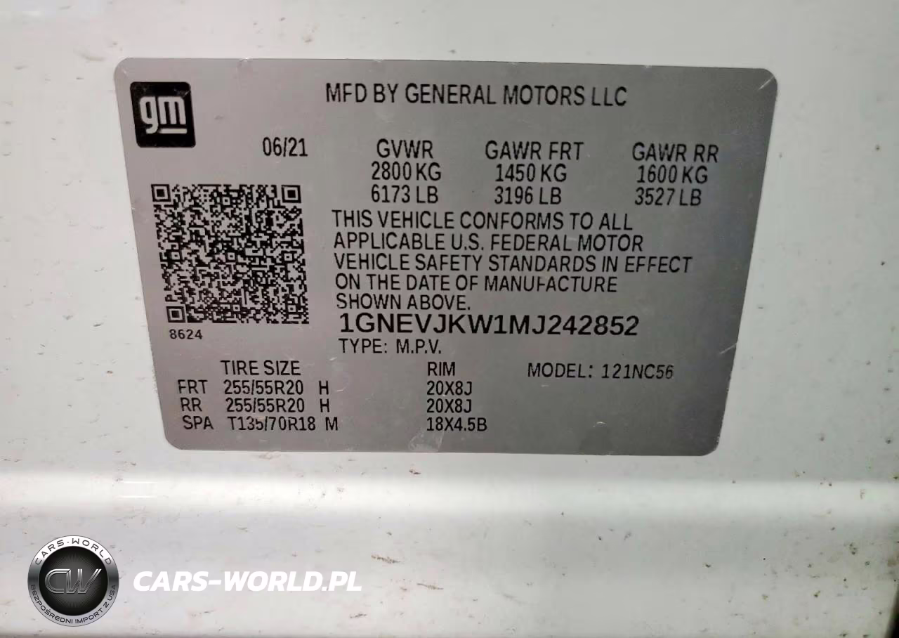 2021 Chevrolet Traverse Rs VIN:1GNEVJKW1MJ242852 - 14