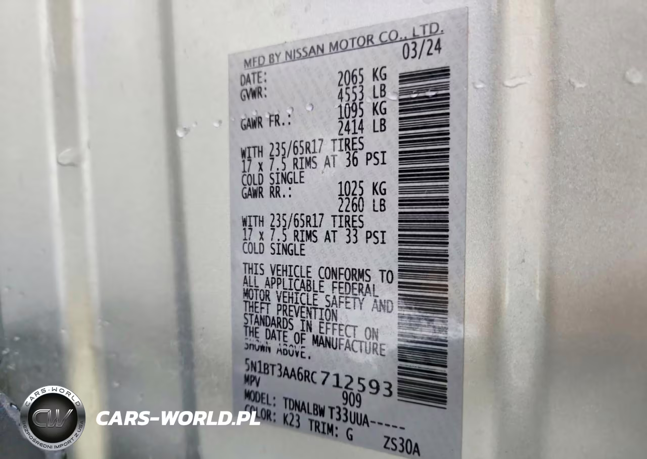 2024 Nissan Rogue S VIN:5N1BT3AA6RC712593 - 13