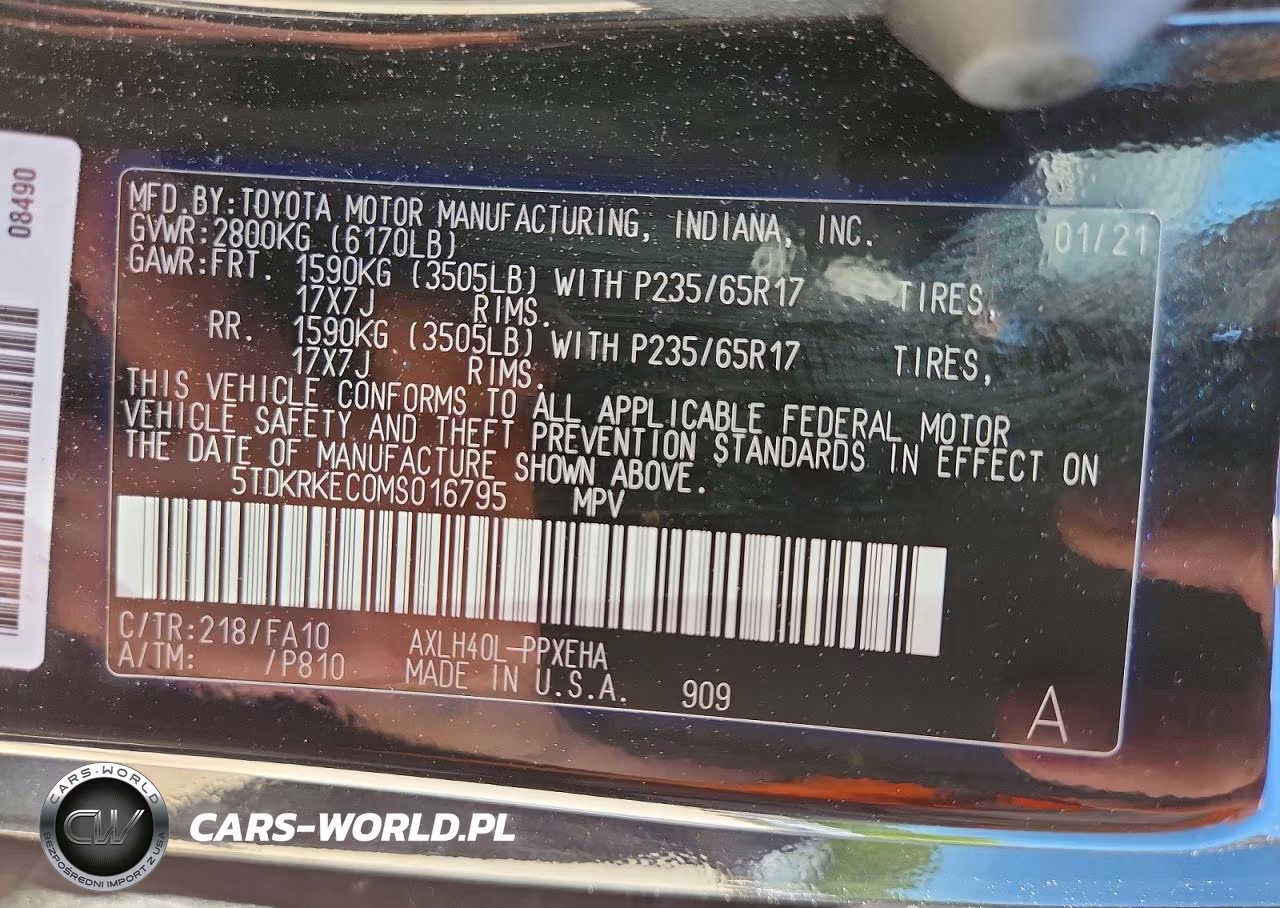 2021 Toyota Sienna Le VIN:5TDKRKEC0MS016795 - 13