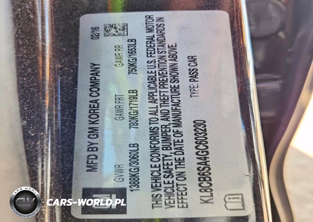 2016 Chevrolet Spark Ls VIN:KL8CB6SA4GC603230 - 12