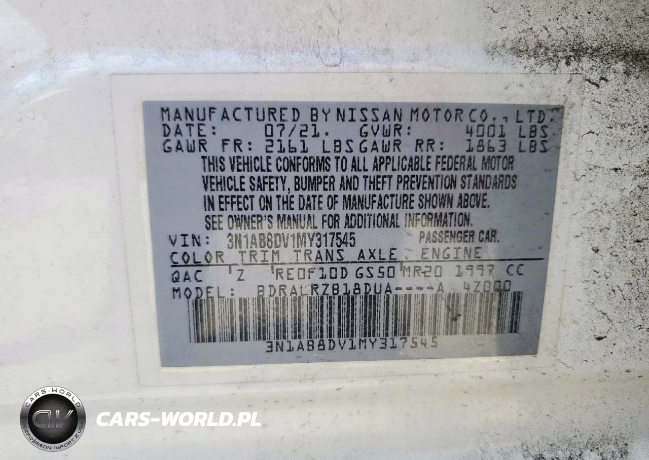 2021 Nissan Sentra Sr VIN:3N1AB8DV1MY317545 - 12