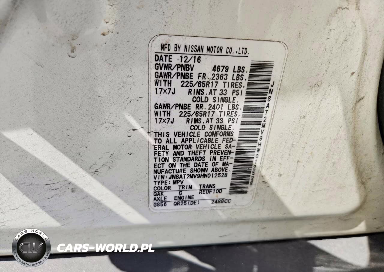 2017 Nissan Rogue S VIN:JN8AT2MV9HW012528 - 13