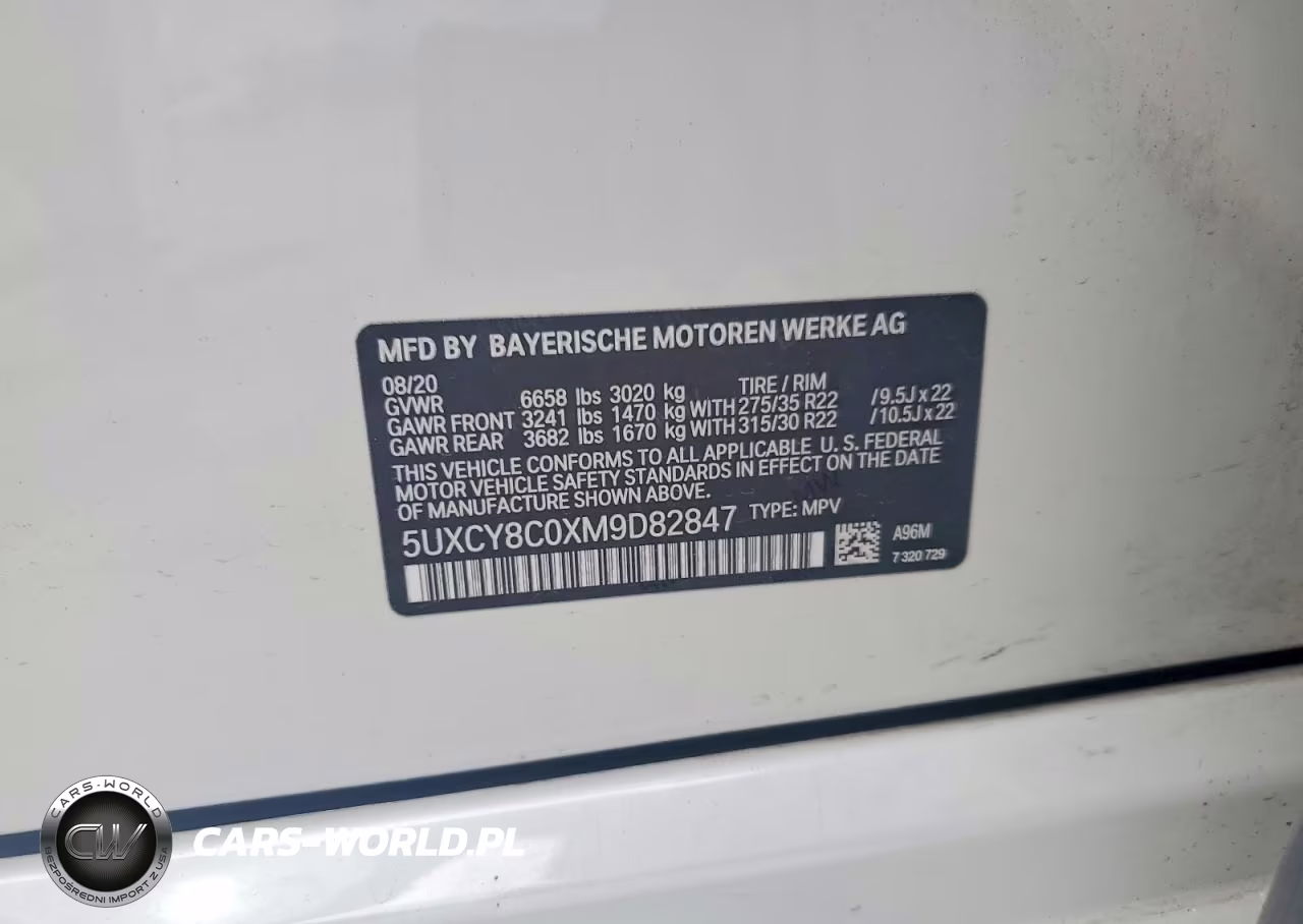 2021 BMW X6 M50I VIN:5UXCY8C0XM9D82847 - 13