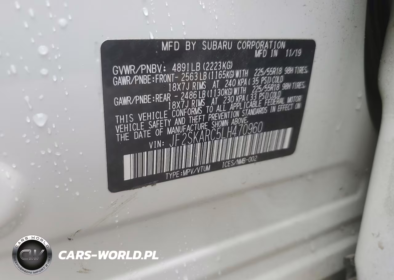 2020 Subaru Forester Sport VIN:JF2SKARC5LH470960 - 13