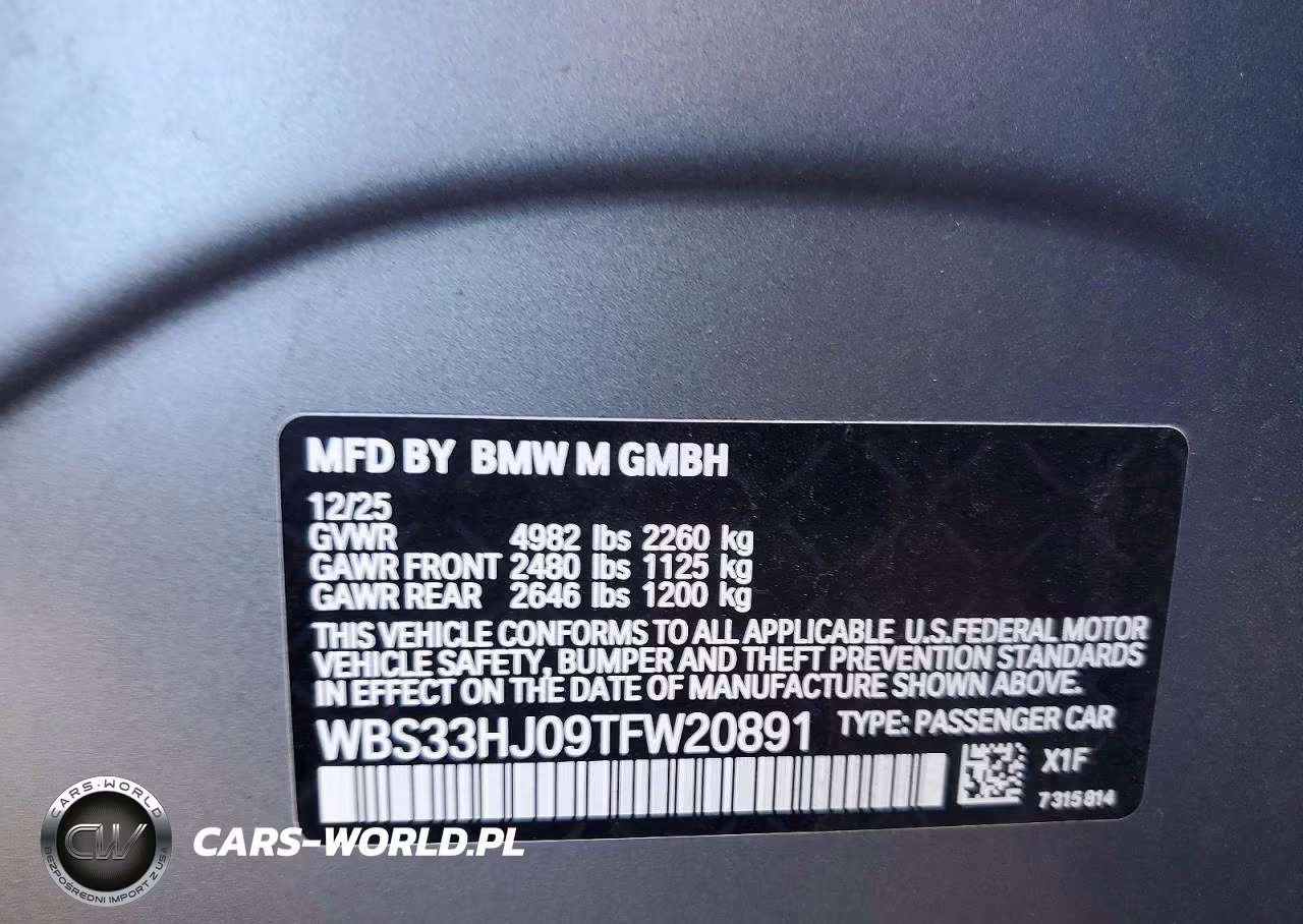 2026 BMW M3 Competition VIN:WBS33HJ09TFW20891 - 12