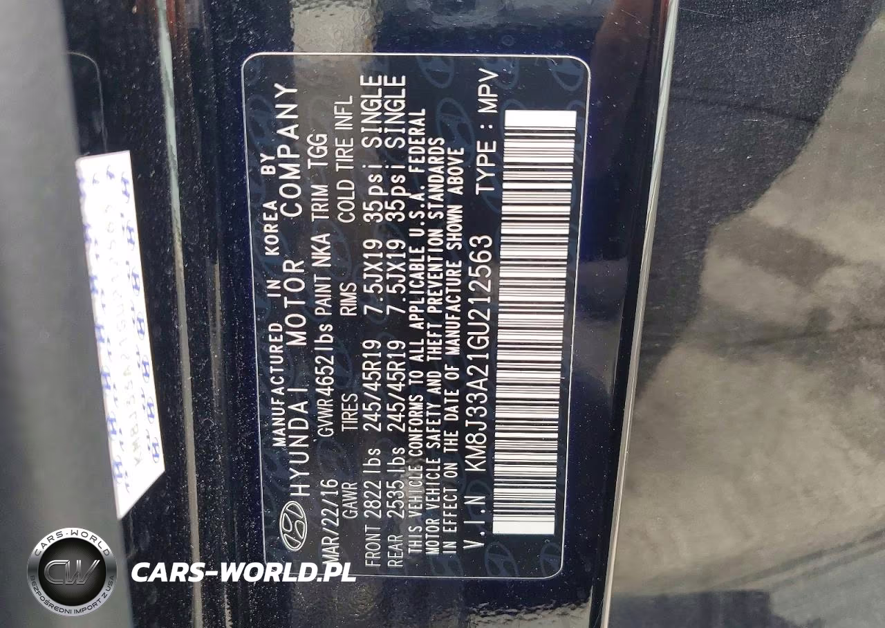 2016 Hyundai Tucson Sport VIN:KM8J33A21GU212563 - 13