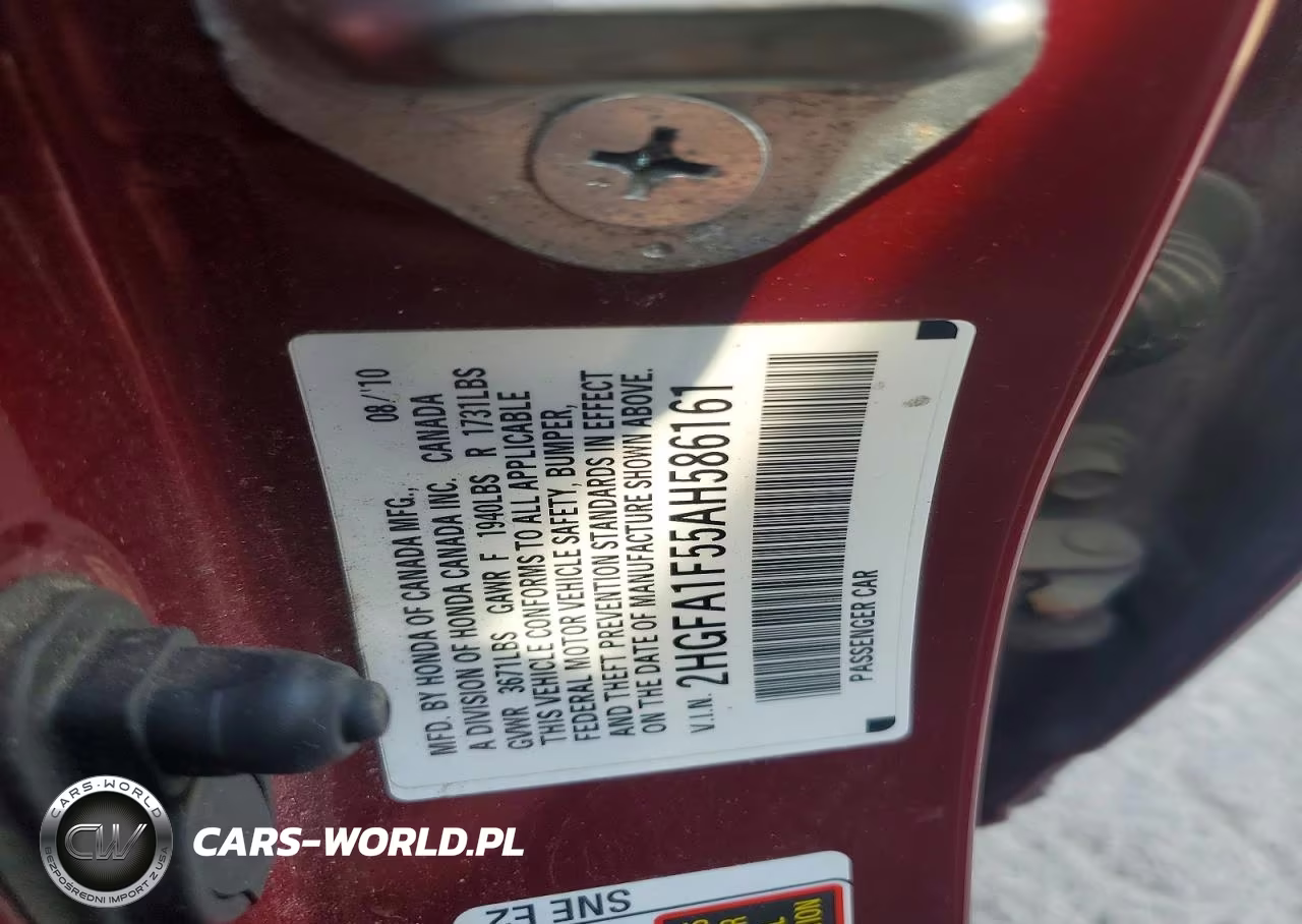 2010 Honda Civic Lx VIN:2HGFA1F55AH586161 - 12