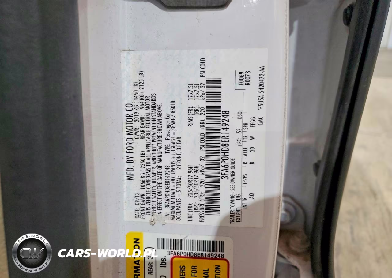 2014 Ford Fusion Se VIN:3FA6P0HD8ER149248 - 12