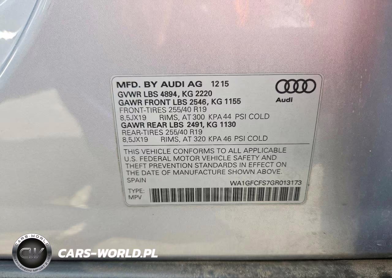 2016 Audi Q3 Prestige VIN:WA1GFCFS7GR013173 - 13