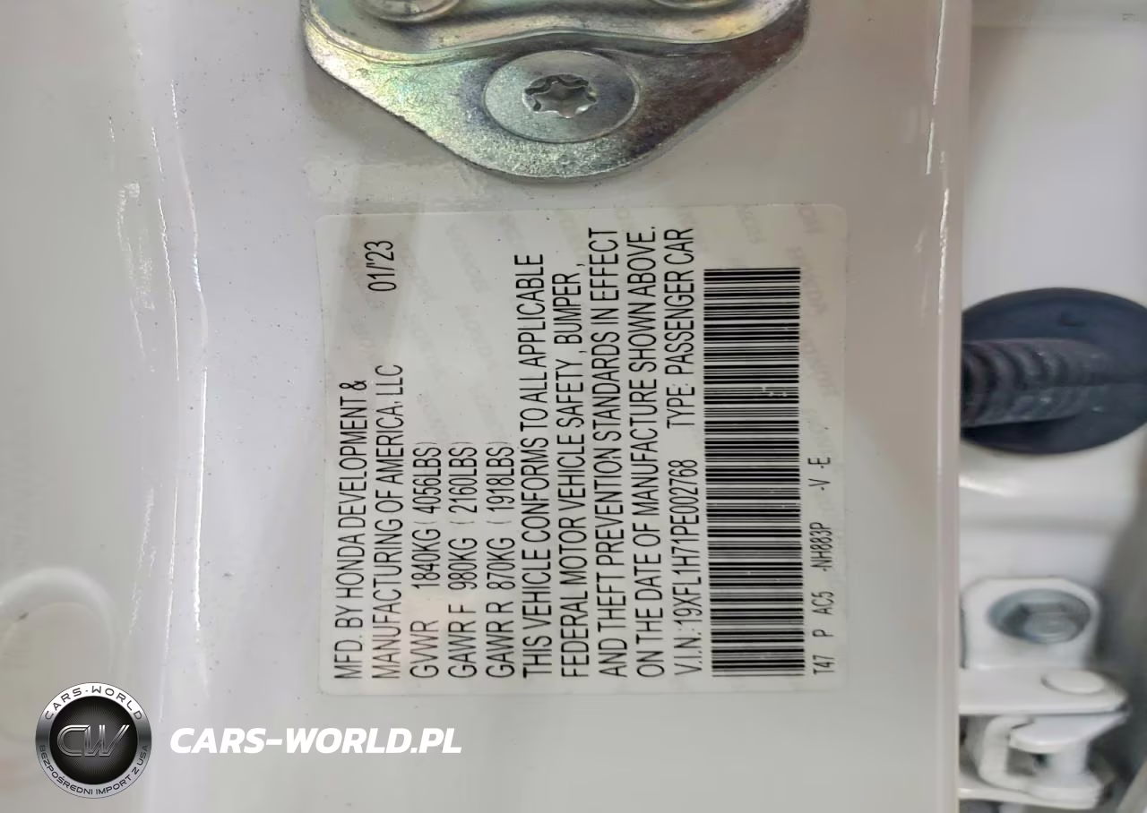2023 Honda Civic Exl VIN:19XFL1H71PE002768 - 12