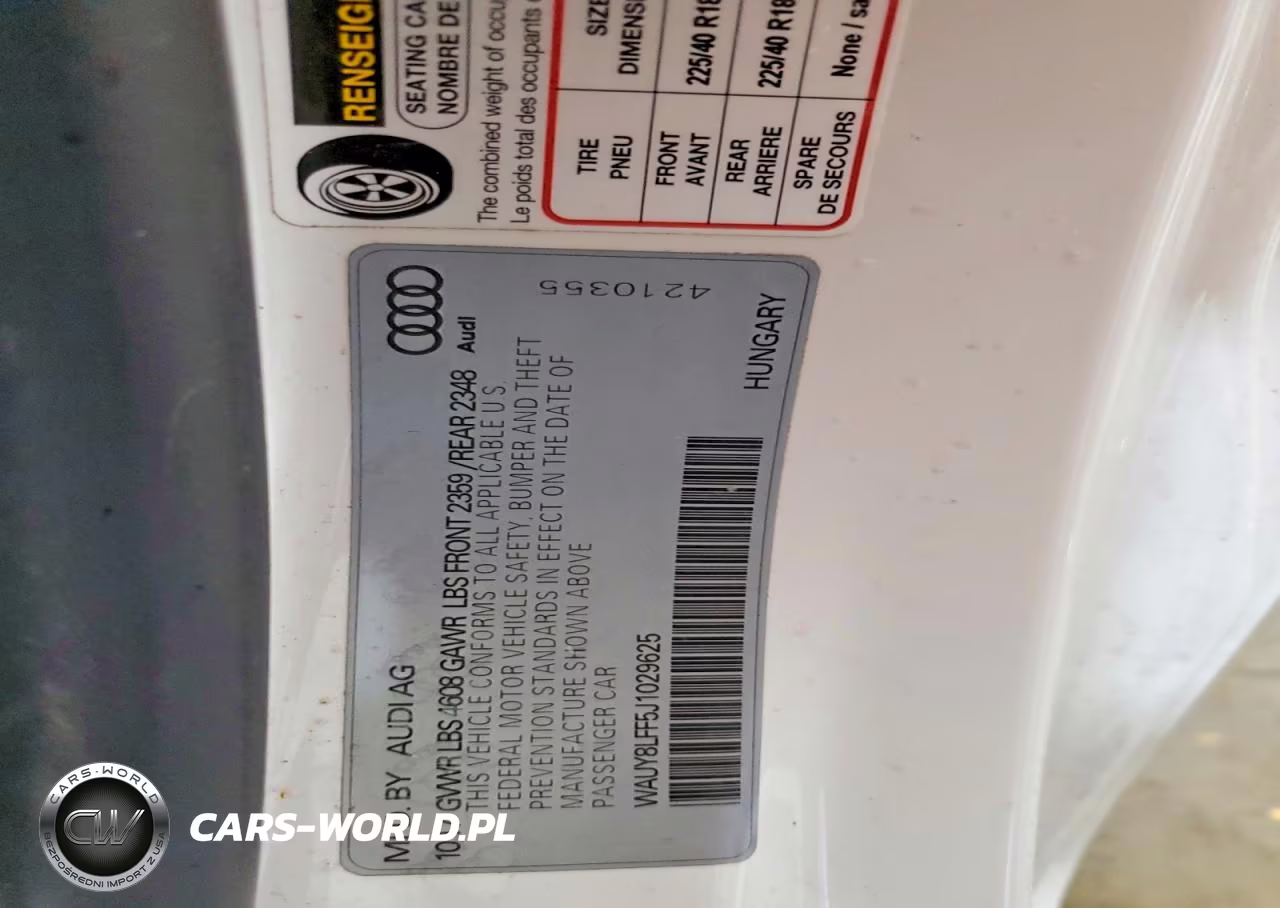 2018 Audi A3 Premium Plus VIN:WAUY8LFF5J1029625 - 13
