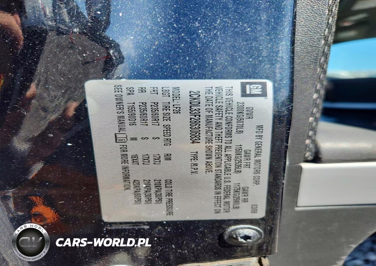 2008 Pontiac Torrent VIN:2CKDL33F286306834 - 12