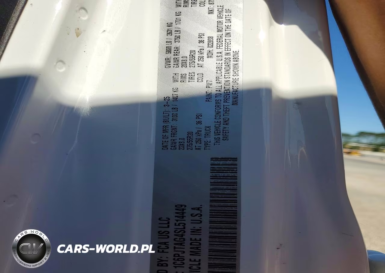 2025 Jeep Gladiator Sport VIN:1C6PJTAG4SL514449 - 13