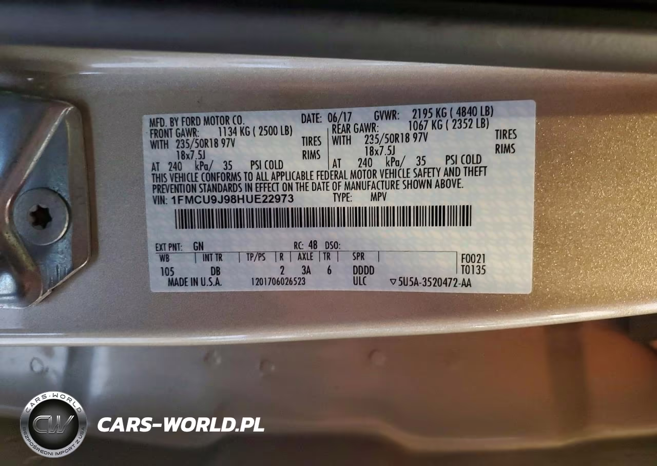 2017 Ford Escape Titanium VIN:1FMCU9J98HUE22973 - 14