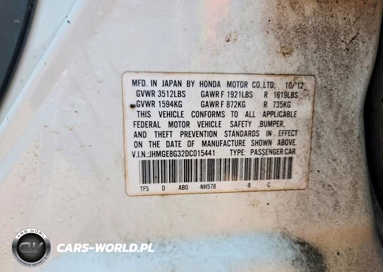 2013 Honda Fit VIN:JHMGE8G32DC015441 - 12
