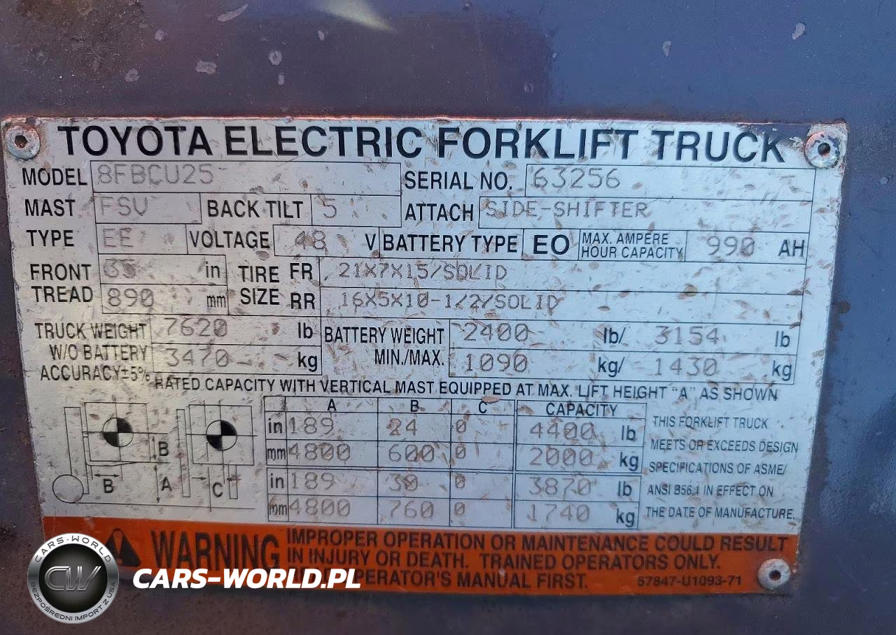2014 Toyota 8Fgcu25 Forklift VIN:63256 - 10