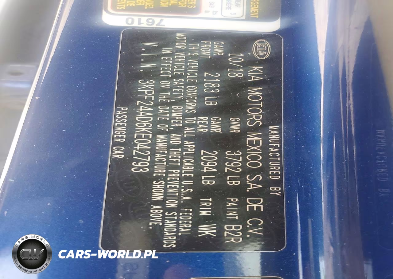 2019 Kia Forte Lxs VIN:3KPF24AD6KE042793 - 13