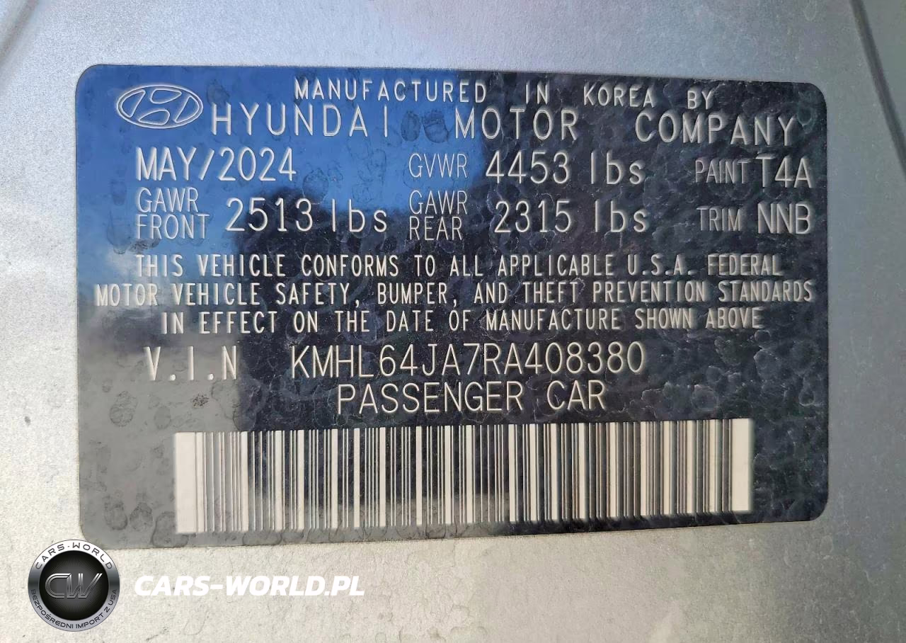 2024 Hyundai Sonata Sel VIN:KMHL64JA7RA408380 - 13