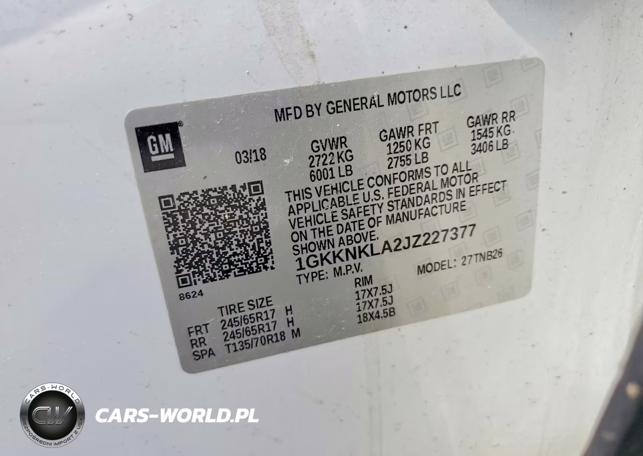 2018 GMC Acadia Sle VIN:1GKKNKLA2JZ227377 - 13