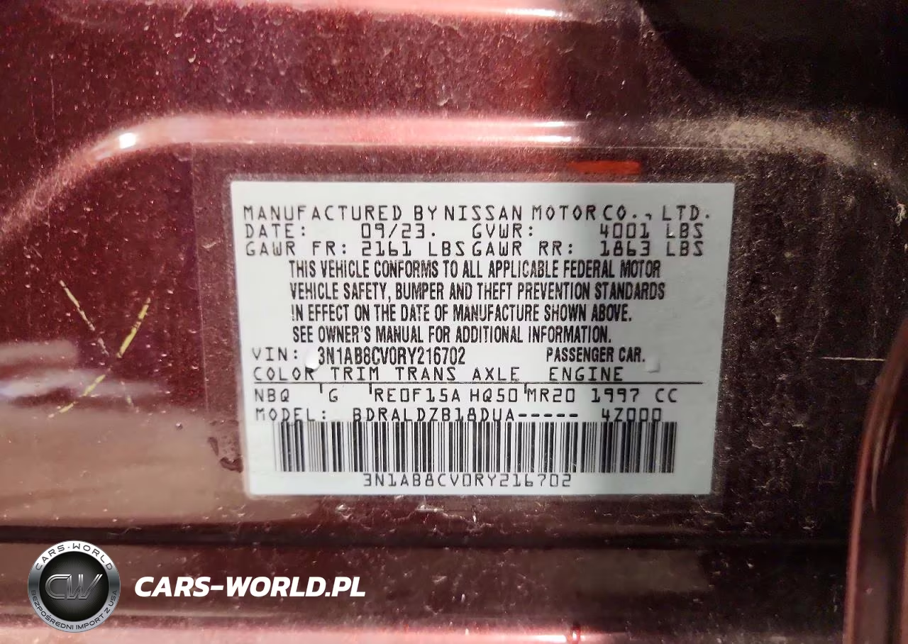2024 Nissan Sentra Sv VIN:3N1AB8CV0RY216702 - 12