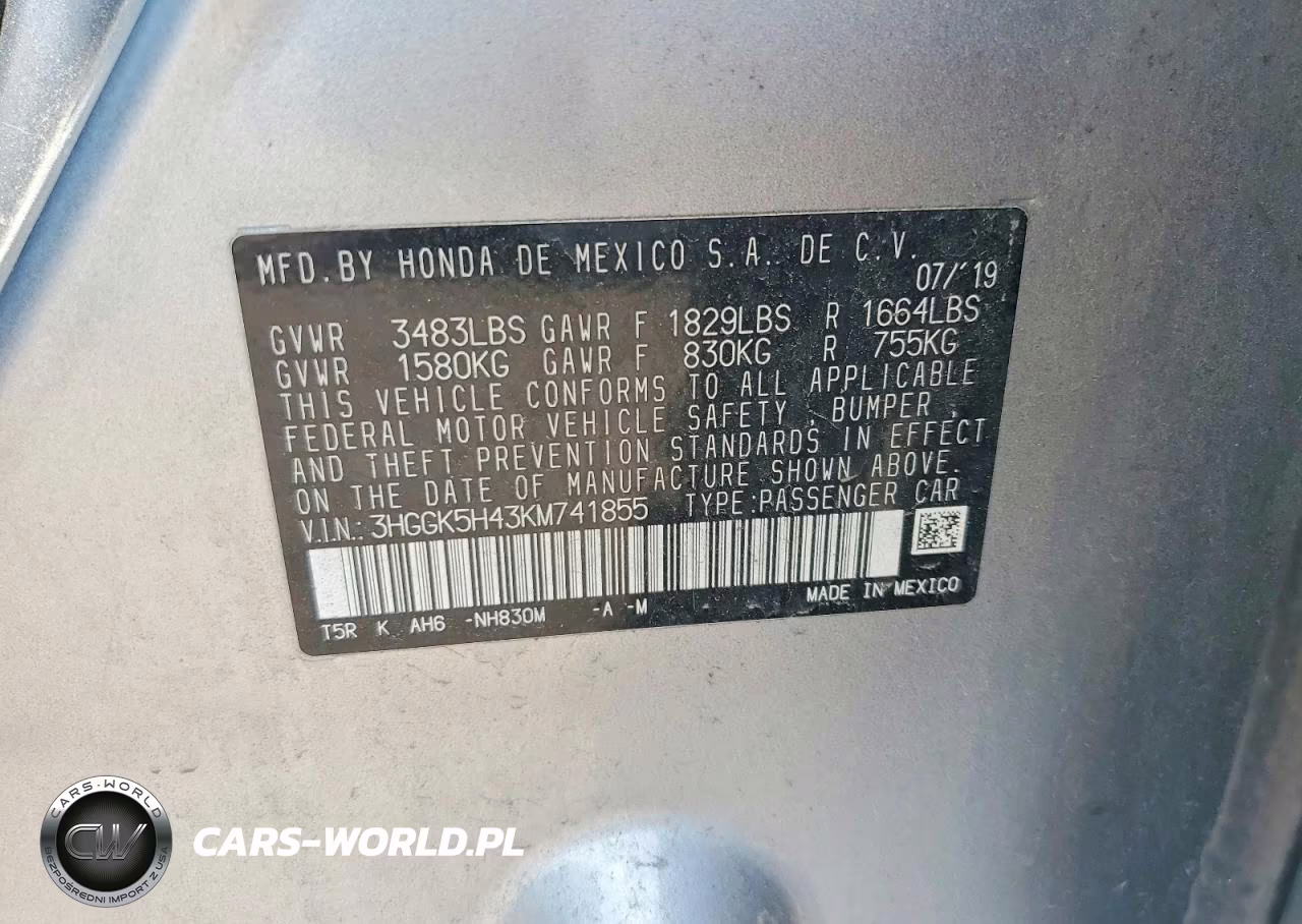 2019 Honda Fit Lx VIN:3HGGK5H43KM741855 - 12