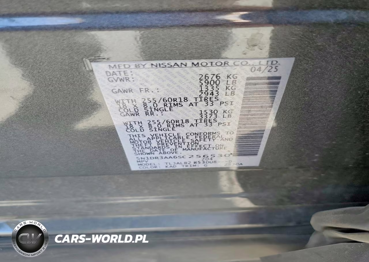 2025 Nissan Pathfinder S VIN:5N1DR3AA6SC256530 - 13