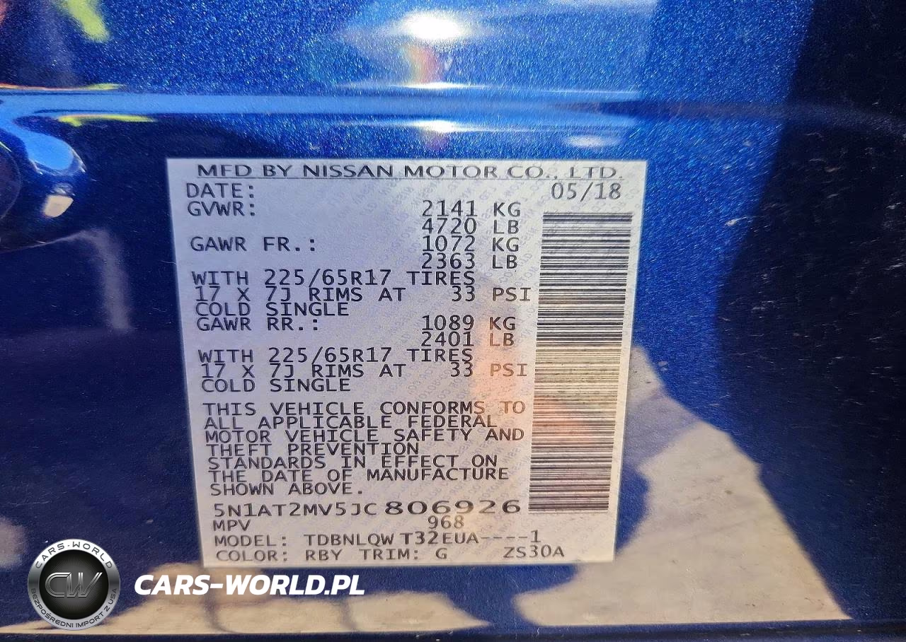 2018 Nissan Rogue Sv VIN:5N1AT2MV5JC806926 - 12